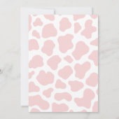 Schattig roze Koe Pattern Verjaardag Kaart (Achterkant)