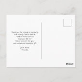 Schattig Roze Konijn Kawaii Stijl Dank Je Briefkaart (Achterkant)