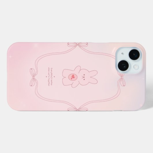 schattig roze konijntje telefoon geval Case-Mate iPhone case (Achterkant (horizontaal))