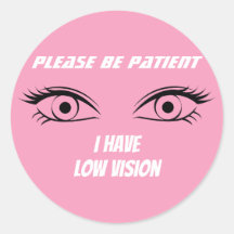 Schattig roze low vision Button