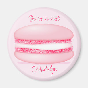 schattig roze macaron zo lieve meisjes naam magneet