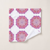 schattig roze mandala Bath Towel Set Bad Handdoek (Wasdoekje)