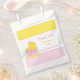 Schattig Roze Meisje Kuiken Shower Feest Bedankzakje