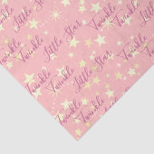 Schattig Roze Meisjesachtig Twinkel Twinkel Kleine Tissuepapier (Detail)