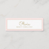 Schattig roze mini-Visitekaartje Mini Visitekaartje (Voorkant)