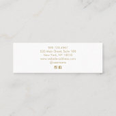 Schattig roze mini-Visitekaartje Mini Visitekaartje (Achterkant)