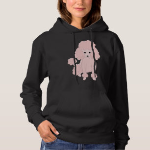 Schattig roze miniatuur poedel hond puppy grappig hoodie