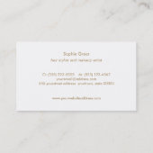 Schattig Roze Monogram Schoonheidssalon Cosmetolog Visitekaartje (Achterkant)