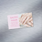 schattig roze nagels mode beauty SPA nagelsalon Visitekaartje Magneet (Voorbeeld)