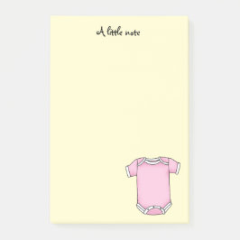 schattig roze nieuwe baby shower voor babykleding post-it® notes