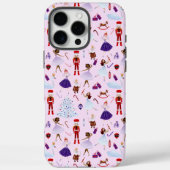 Schattig Roze Notenkraker Kerstpatroon Case-Mate iPhone Case (Achterkant)