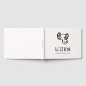 Schattig roze olifant Baby shower Gastenboek (Volledig)