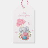 Schattig roze olifant cadeau Label Cadeaulabel (Voorkant)