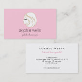 Schattig Roze Oogwimpers Extensions en valse Wimpe Visitekaartje (Voorkant / Achterkant)