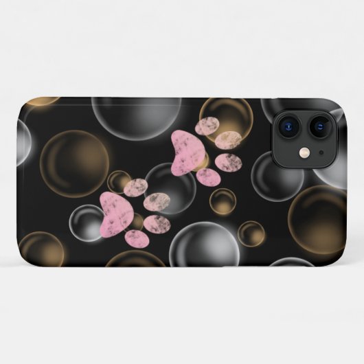 schattig roze opschrift in bubbels Case-Mate iPhone case (Achterkant (horizontaal))