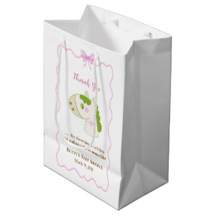 Schattig Roze Paard Met Naam Meisje Baby Shower Da Medium Cadeauzakje