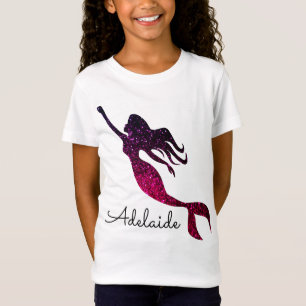 Schattig Roze & Paarse Zeemeermin Persoonlijke n T-shirt