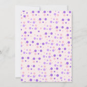 Schattig Roze Paarse Zoete Eén Verjaardag Bedankkaart (Achterkant)