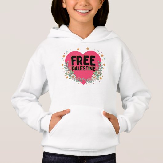 schattig roze Palestina hart grafisch ontwerp (Voorkant)