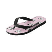 Schattig Roze Panda Gezicht Meisjesachtig Kinder Teenslippers (Schuin)