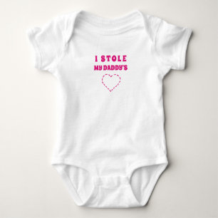 Schattig roze papa's hart romper