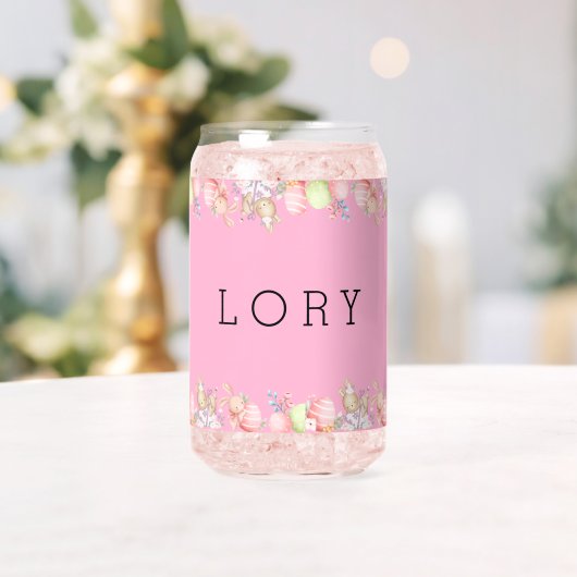 Schattig Roze Pasen Blikvorm Glas (Insitu (Huwelijk))
