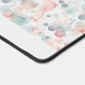 Schattig roze pastel Abstracte Waterverf druppels Bureaumat (Hoek)