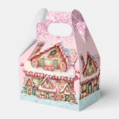 Schattig Roze Pastel Gingerbread House Bedankdoosjes (Achterkant)
