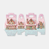 Schattig Roze Pastel Gingerbread House Bedankdoosjes (Uitgevouwen)