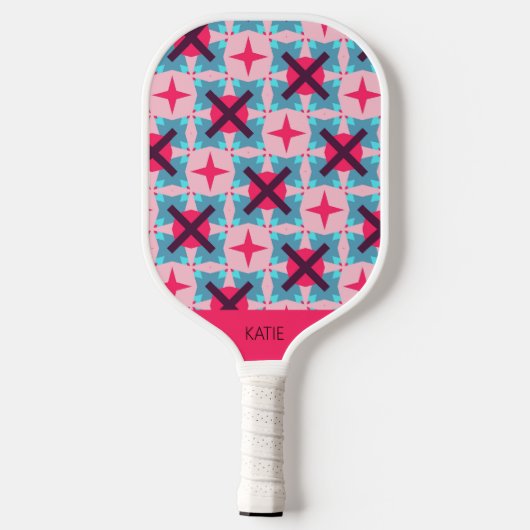 Schattig roze patroon augurk bal peddel gepersonal pickleball paddle (Achterkant)