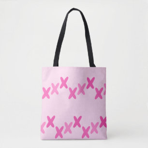 Schattig roze patroon Canvas tas