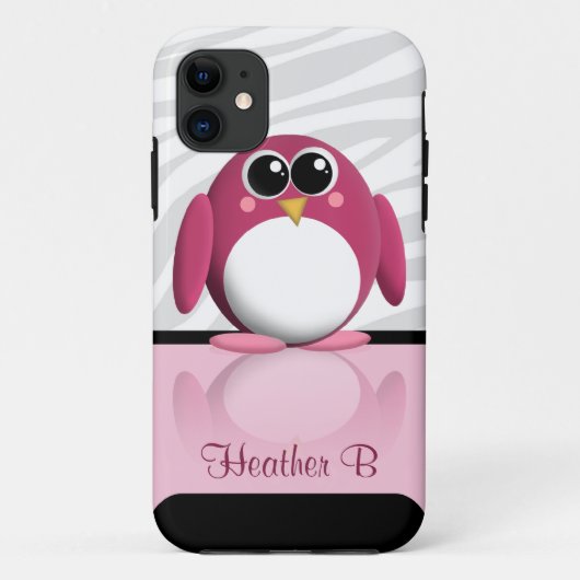 Schattig Roze Penguin gepersonaliseerd iPhone 5 Ho Case-Mate iPhone Case (Achterkant)
