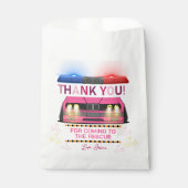 Schattig roze Politie Meisje Verjaardagsfeest Bedankzakje (Voorkant)
