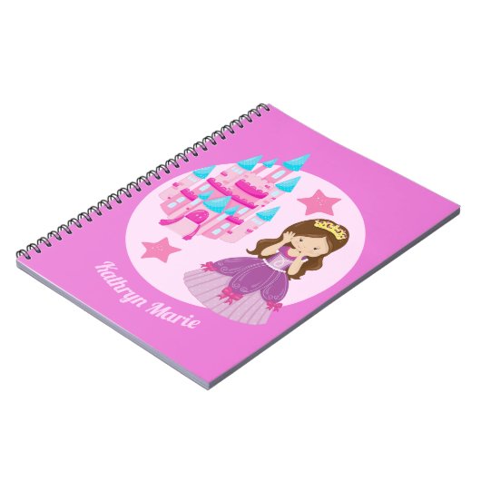 Schattig Roze Prinsessenkasteel Sprookje Notitieboek (Linkerzijde)