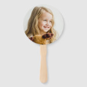 Schattig roze regenboog kinderen verjaardagsfeestf handwaaier (Achterkant)