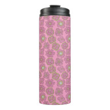 Schattig roze retro bloemen patroon