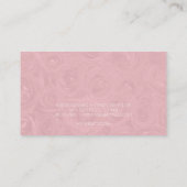 Schattig roze rozen haar en make-up Visitekaartje (Achterkant)