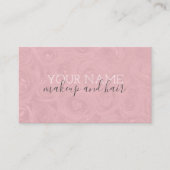 Schattig roze rozen haar en make-up Visitekaartje (Voorkant)