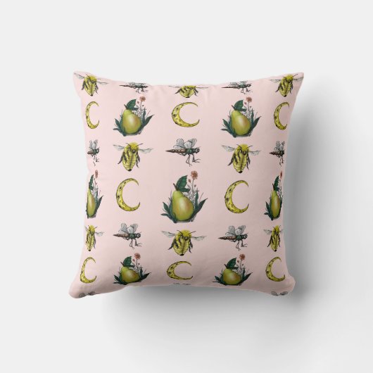 Schattig Roze Slapen Panda Beer Fairy Sierkussen (Achterkant)