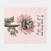 Schattig Roze Slapen Panda Beer Fairy Sierkussen Fleece Deken (Voorkant (Horizontaal))