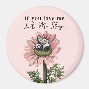 Schattig Roze Slapen Panda Beer Fairy Sierkussen Magneet