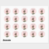 Schattig Roze Slapen Panda Beer Fairy Sierkussen Ronde Sticker (Vel)