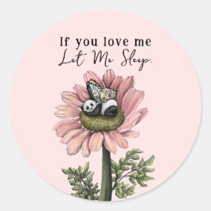 Schattig Roze Slapen Panda Beer Fairy Sierkussen Ronde Sticker