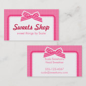 Schattig roze snoepjes Visitekaartje (Voorkant / Achterkant)