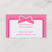 Schattig roze snoepjes Visitekaartje (Achterkant)