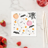 Schattig roze spook Halloween Verjaardagsfeestje M Servet (Insitu)