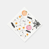 Schattig roze spook Halloween Verjaardagsfeestje M Servet (Hoek)