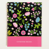 Schattig Roze Stijlvol Bloemengirly 2026 Planner (Voorkant)