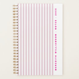 Schattig Roze Streep Modern Persoonlijk Planner