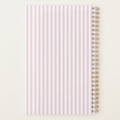 Schattig Roze Streep Modern Persoonlijk Planner (Achterkant)